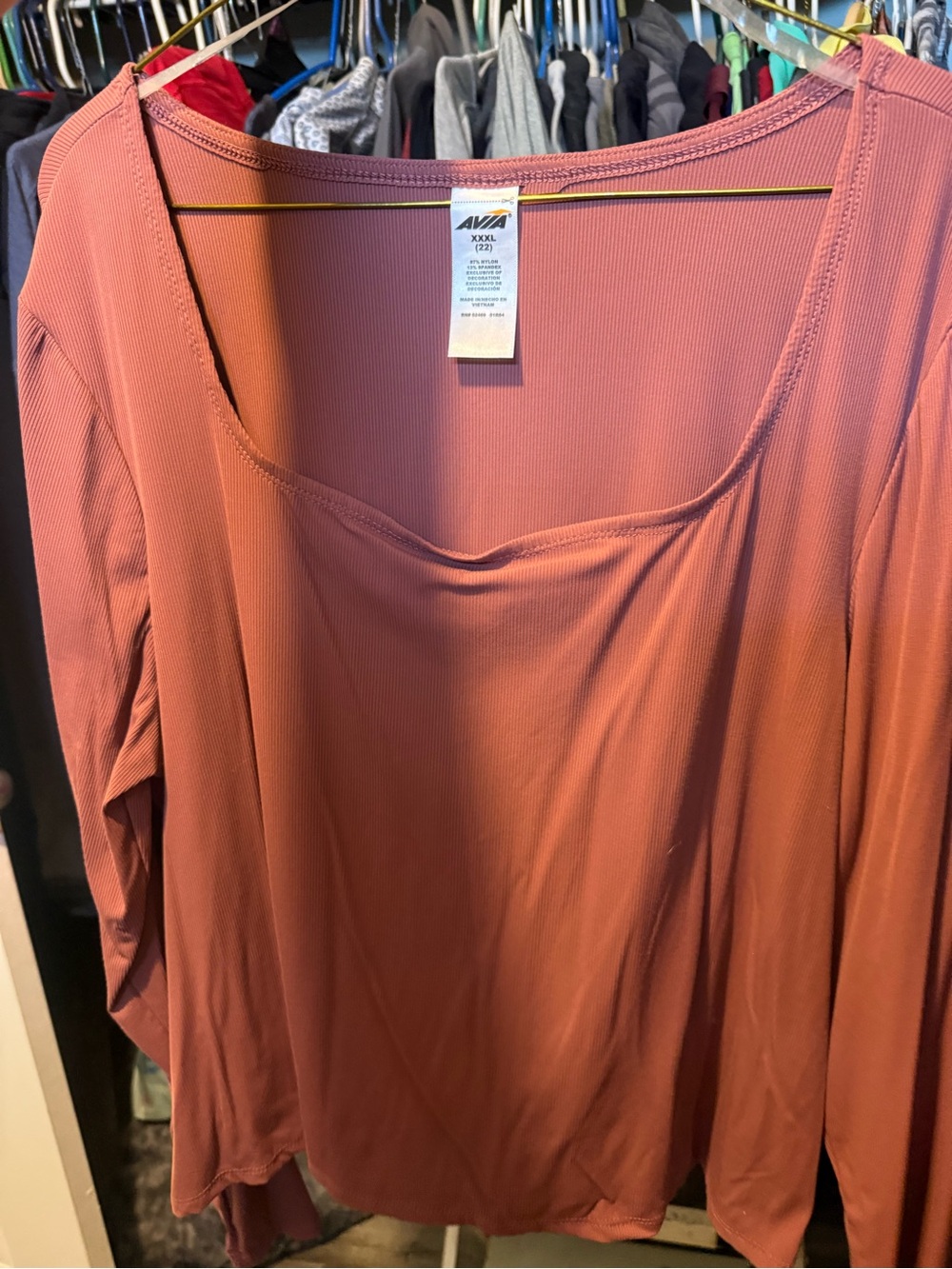 Avis Rose Long Sleeve Scoop Neck Top - Plus Size